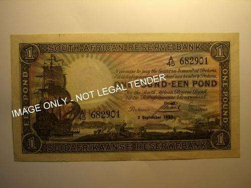 South Africa 1 Pound J Postmus 1ST Issue 1935 Extremely Rare!!! High Quality!!! Crazy R1 Start!!!