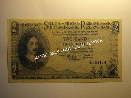 South Africa MH De Kock R2 4TH Issue 2 Bank Notes Crazy R1 Start!!!