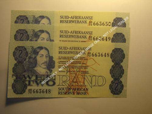 South Africa GPH De Kock R2 2nd Issue 4 Crisp UNC notes Crazy R1 Start!!!