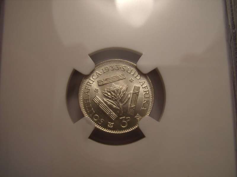 South Africa 1933 3D Simply Stunning!!! MS64 NGC!!!! Second Finest!!! Crazy R1 Start!!!!