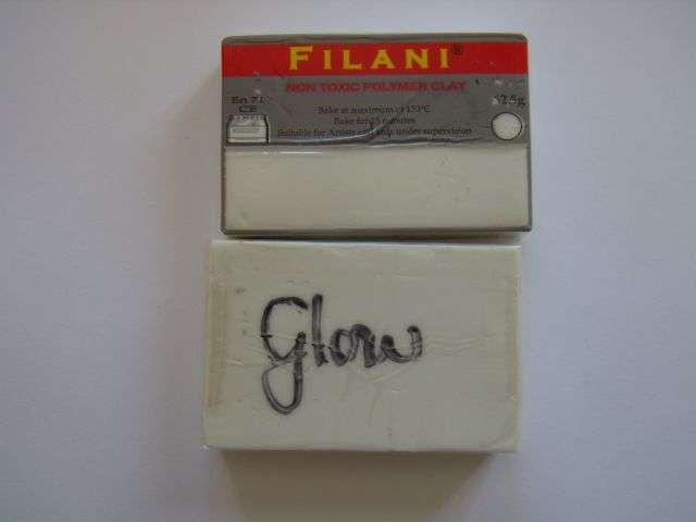 FILANI Polymer Oven Baking Clay Single colour "GLOW IN THE DARK"