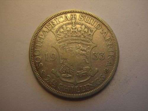 South Africa 1933 Half Crown - Rare in any grade!!! Don't Miss Out!!! - Crazy R1 Start!!!