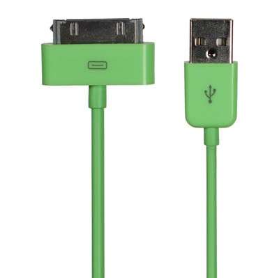 Apple USB DATA Cable Green for iphone 4Gs/4/3Gs/3G/ipods/ipads