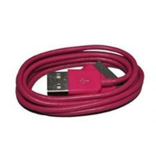 IPhone 4/4s/ipad/ipod dark pink Sync and charge cable