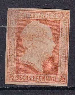 PRUSSIA . 1850- KING FRIEDRICH WILHELM IV . SG 3 6 PF ORANGE . CV R 1850