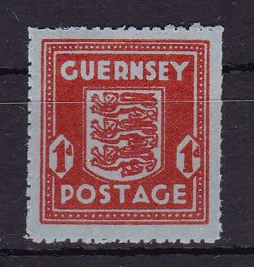 CHANNEL ISLANDS . GUERNSY .1941 - 1944 ROULETTED . BLUISH FRENCH BANK NOTE PAPER . CV R 950