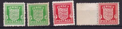 CHANNEL ISLANDS . JERSEY WAR OCCUPATION ISSUES . 1941 - 1943 AND 1943- 1944. HIGH VALUE .R1700 ++