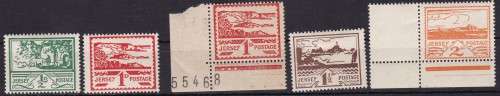 CHANNEL ISLANDS . JERSEY WAR OCCUPATION ISSUES . 1941 - 1943 AND 1943- 1944. HIGH VALUE .R1700 ++