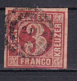 BAVARIA - 1862 . COLOURS CHANGED . SG 23 AND 24 . CV R 760