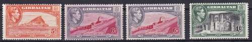 GIBRALTAR - KG VI - 1938 . FULL SET OF 15 VERY LMM STAMPS . PERF 13  CV R2700