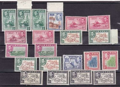 FIJI - KG VI - 1938 - FULL SET UMM ONLY SG 252 B LMM - ONLY VARITIES NOT INCL . LOVELEY SET.CV400P++