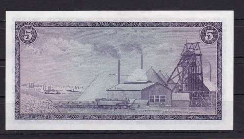 1 x 1975 - TW DE JONGH R5 NOTE IN A/UNC CONDITION - AS PER SCAN - SERIES F 291