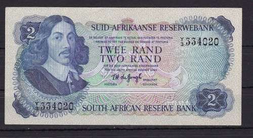 1 X TW DE JONGH - Y/3 - 1976 REPLACEMENT NOTE IN GREAT CONDITION - AS PER SCAN