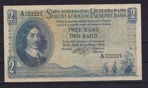TWO RAND - G RISSIK - 1962 - 1ST ISSUE - SERIES B/115 - AS PER SCAN - NICE NUMBER
