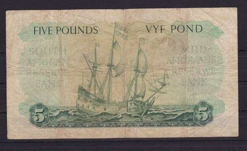 FIVE POUND - MH DE KOCK - C/11 - DATED - 6 APRIL 1950 - AS PER SCAN