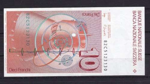 SWITZERLAND BANK - 10 FRANK NOTE IN UNC CONDITION AS PER SCAN