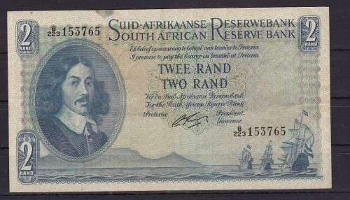 TWO RAND - G RISSIK - 1962 - 1ST ISSUE AND ONLY ISSUE - AS PER SCAN