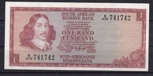 ONE RAND - TW DE JONGH - 1975 - 3RD ISSUE - AS PER SCAN