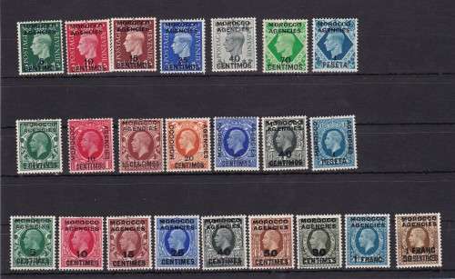 BRITISH POST SPANISH MOROCCO - 1914 - KG V AND KG VI - STAMPS AS PER SCAN - GOOD CV