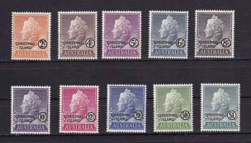 AUSTRALIA - CHRISTMAS ISLAND - QE II - 1958 - SG 1 TO SG 10  SET OF SUPERB UMM - CV 30 POUNDS ++