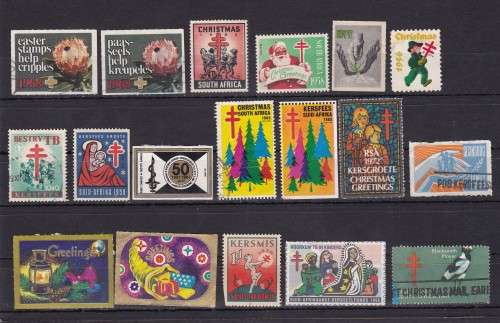 NICE ASSORTMENT OF EARLY RSA FAMILY AND CHRISTMAS STAMPS - AS PER SCAN