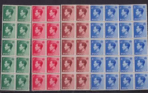GB - KING EDWARD VIII - 1936 - 5 X BLOCKS OF 10 UMM STAMPS - UNCHECKED  AS PER SCAN