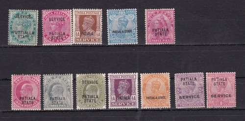 INDIA - PATIALA STATE - FROM 1884 - STAMPS OVPT WITH DIFF OVER PRINTS - FINE MM