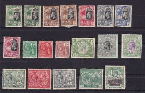 LOTS OF FINE MM - KG V - STAMPS FROM THE COMMONWEALTH LANDS AS PER SCAN