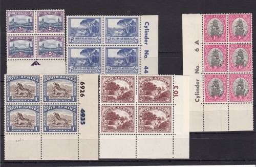 UNION OF SOUTH AFRICA - CYLINDER CORNER BLOCK AND CONTROLE BLOCKS - AS PER SCAN