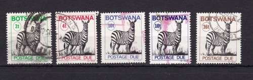 BOTSWANA - 1977 - POSTAGE DUE STAMPS AS PER SCAN