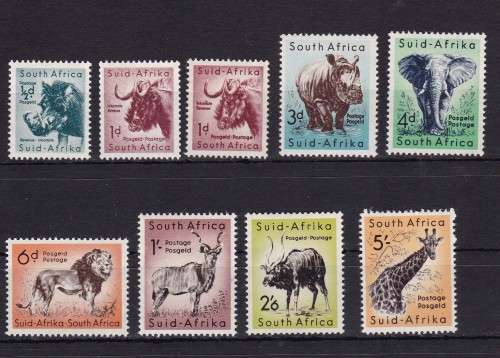 UNION OF SA - 1959 TO 1961 - DEFINITIVE ISSUE - 1D BOTH TYPES - UMM - SG 170 - SG 177 - CV 18 POUNDS