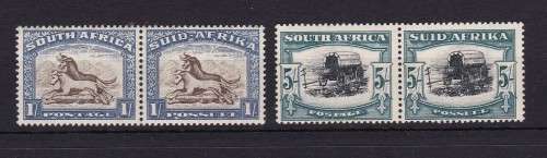 UNION OF SA - 1933 - DEF ISSUE - COMPL SET WITH - VARIETIES AND SHADES - ALL PAIRS ARE UMM