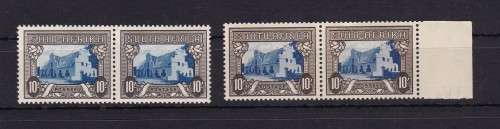 UNION OF SA - 1933 - DEF ISSUE - COMPL SET WITH - VARIETIES AND SHADES - ALL PAIRS ARE UMM