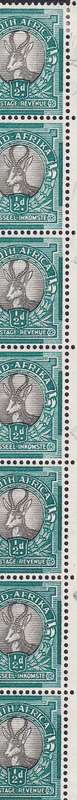 UNION OF SA - BLOCK 21 UMM STAMPS - WITH RED SHEET NUM AND VARIETIES AS PER SCAN