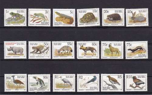 RSA - 1997 - SIX DEFINITIVE - SET UMM - TYPE 1 - LATIN INSCRIPTION .