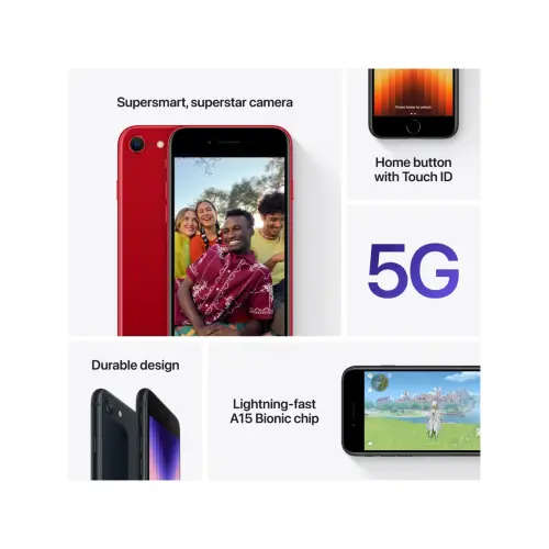 Apple iPhone SE 3 (2022) 64GB | Midnight | 24 Months iStore Warranty with iCare Plus