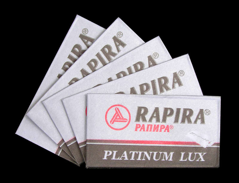 Rapira Platinum Lux DE Safety Razor Blades (5 blade tuck)
