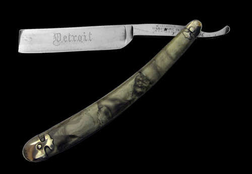 Vintage Straight Razor - 1900's Fletcher "Detroit" German Made 11/16" Half Hollow Ground