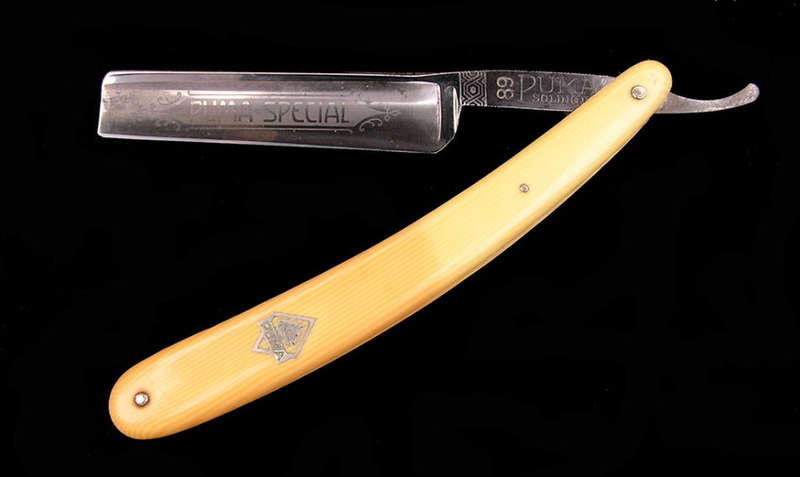 Vintage Straight Razor - 1930's German Puma 89 -  6/8" Half Hollow