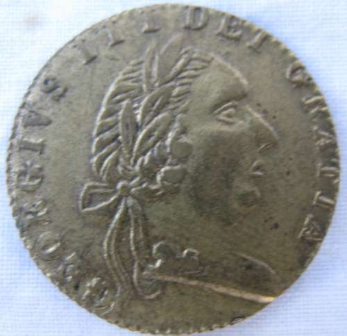 George III 1790 Spade Guinea Brass Gaming Token