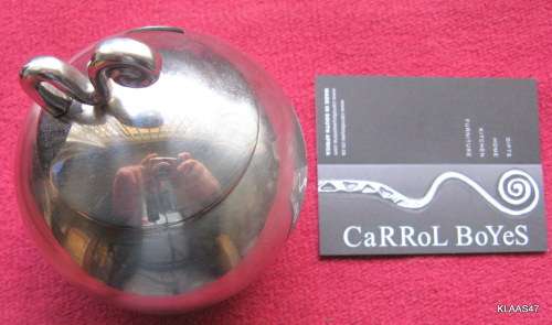 CARROL BOYES : SUGAR BOWL ROUND WAVE : STAINLESS STEEL : IN ORIGINAL BOX : NOT USED