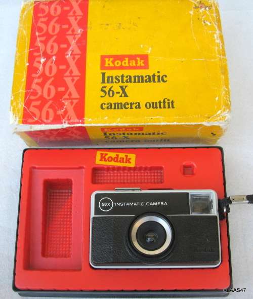 KODAK :  56-X : INSTAMATIC : CAMERA : IN ORIGINAL BOX WITH INSTRUCTIONS AND STRAP
