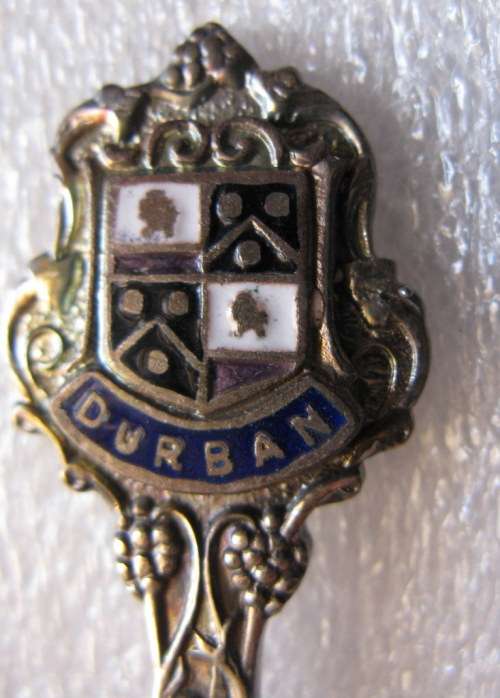 CRESTED TEASPOON : DURBAN : EPNS