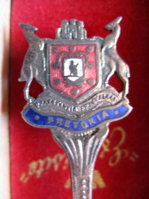 CRESTED TEASPOON : PRETORIA : EPNS