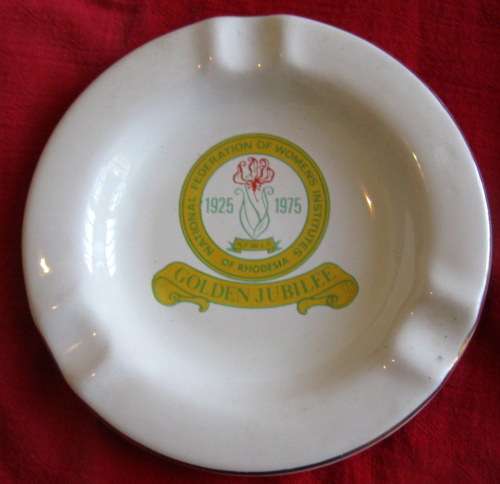 GOLDEN JUBILEE 1925-1975 N.F.W.I.R (NATIONAL FED OF WOMENS INST. OF RHODESIA) ASHTRAY