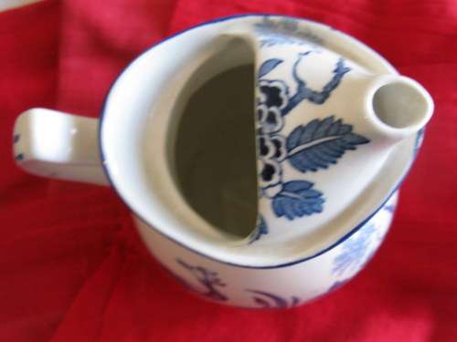 BURSLEY WARE : BLUE AND WHITE : Maker: Woods  Pattern:Yuan Teapot Cosy Shape c1920s