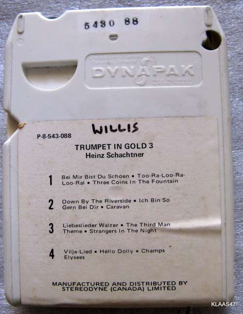 8 Track Stereo Tape Trumpet in Gold 3  Heinz Schachtner