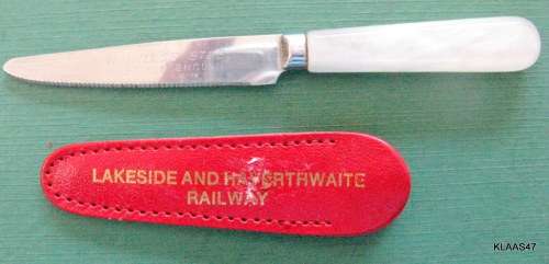 LAKESIDE AND HAVERTHWAITE RAILWAY : FRUIT KNIFE (WITH MOTHER-OF-PEARL HANDLE) :