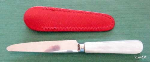 LAKESIDE AND HAVERTHWAITE RAILWAY : FRUIT KNIFE (WITH MOTHER-OF-PEARL HANDLE) :