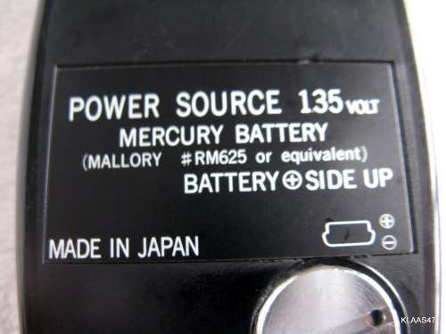 HAMA : LIGHT METER : POWER SOURCE 135volt MERCURY : MADE IN JAPAN